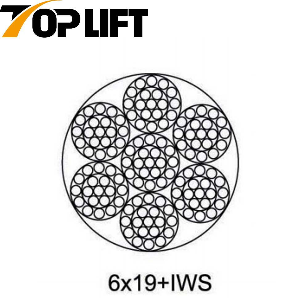 Оцинкованный/негальванизированный стальной трос 6X19+FC 6X19+IWR 6X19+IWS