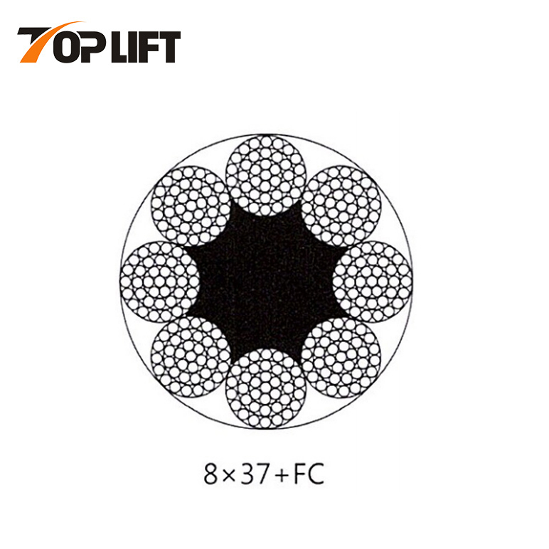 Тросы стальные (неоцинкованные и оцинкованные) 8X37+FC 8X37+IWRC