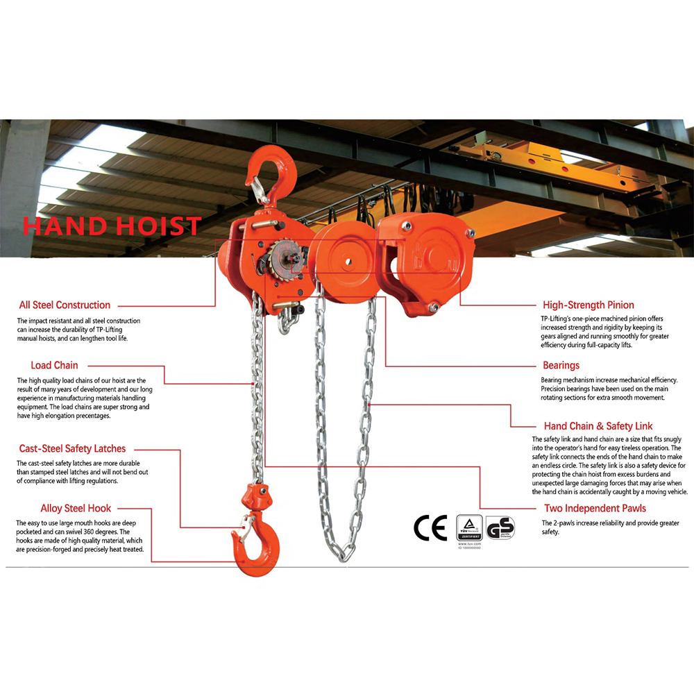 Высококачественный ручной подъемный цепной блок TP-B