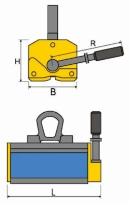 600 кг Tp-Lifting Pmol - сильный постоянный магнитный подъемник, сертифицированный с ручным управлением