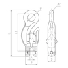 Такелажное оборудование G100 Кованый крюк с проушиной из суперлегированной стали