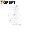 TP-8-085 Такелажное оборудование G80 Кованый крюк с проушиной из суперлегированной стали