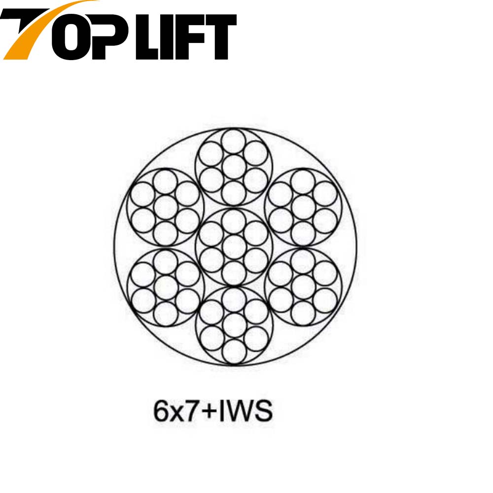 6X7+FC 6X7+IWS 6X9W+FC 6X9W+IWR Оцинкованный/негальванизированный стальной трос