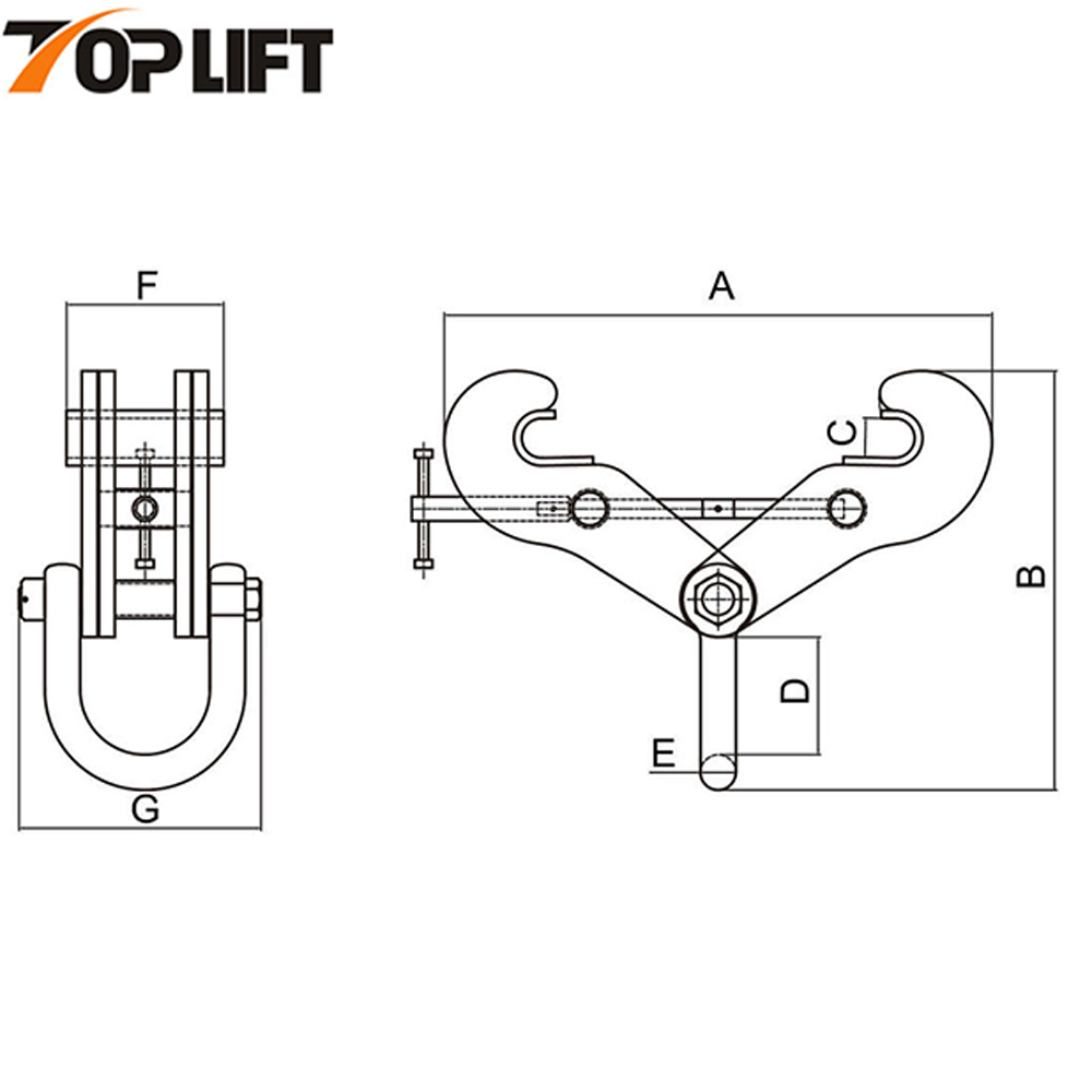 TP-SBC Lifting Products Сверхмощный балочный зажим 16/20 тонн