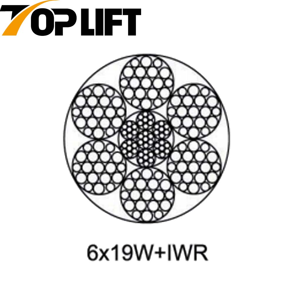 Оцинкованный/негальванизированный стальной трос 6С19С+ФК 6С19С+ВСК 6С19В+ФК 6С19В+ИВРК