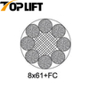 Оцинкованный/негальванизированный стальной трос 8X61+FC 8X61+IWR