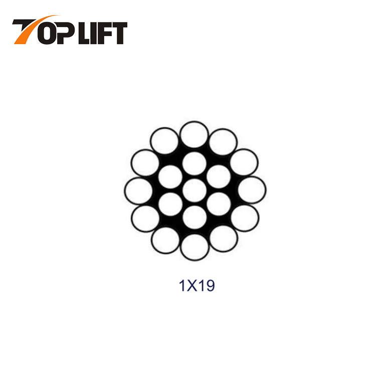 Оцинкованный/негальванизированный стальной трос 1X3, 1X7, 1X19, 1X37