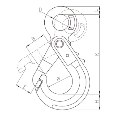 Такелажное оборудование G80 Кованый самоблокирующийся крючок специальной формы из суперсплава