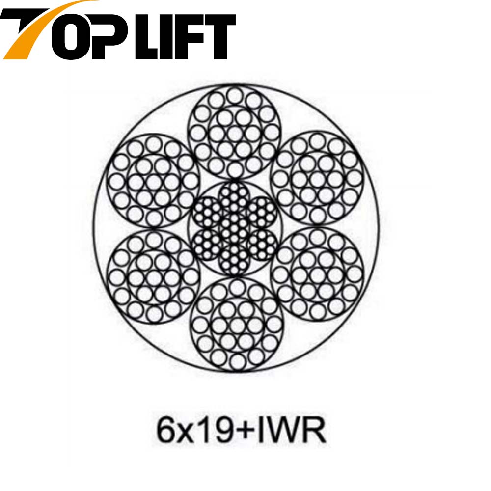 Оцинкованный/негальванизированный стальной трос 6X19+FC 6X19+WSC 6X19+IWRC