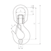 TP-LIFTING - TP322 Высокопрочный поворотный крюк американского типа