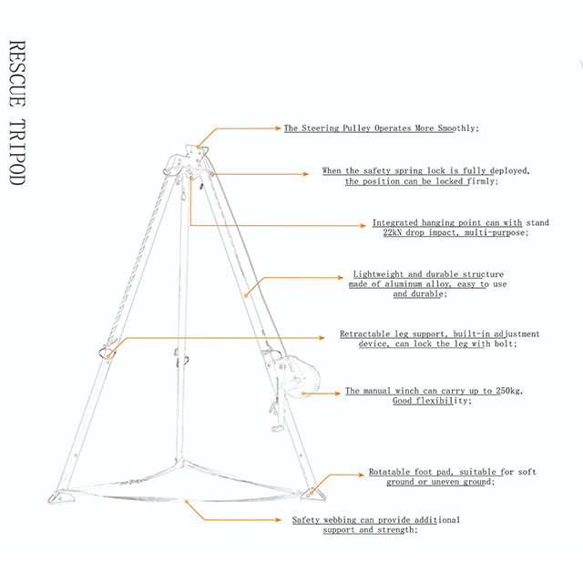 TP-RT906 Высококачественный алюминиевый штатив для спасения жизни пожарных